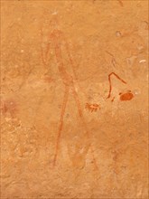 Rock painting of a human