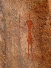 Rock painting of a human