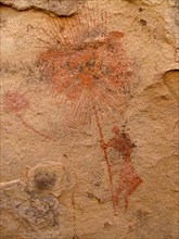 Rock painting of a human