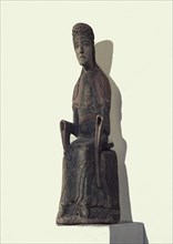 Wooden figurine of the Mosjo Madonna in the costume of a Nordic goddess