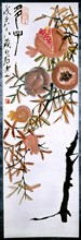 Painting by Chi Pai shih: Pomegranates (hanging scroll)