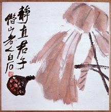 Painting by Chi Pai shih: Withering Lotus (hanging scroll)