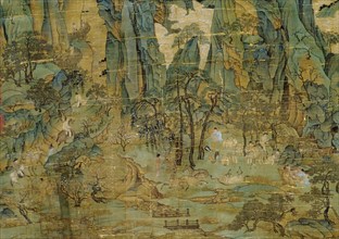 Detail of an anonymous painting The Flight of the Emperor Ming Huang to Shu