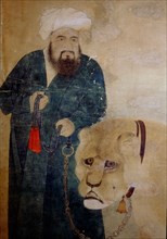 Painting recording the gift of a lion made by an African Swahili merchant to the Ming court in China