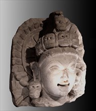 Head from a statue of the goddess Kali