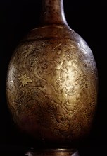 Detail of a silver gilt bottle