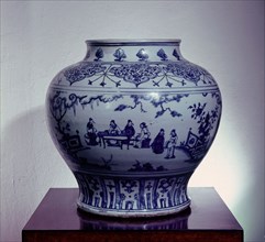Blue and white ware ceramic