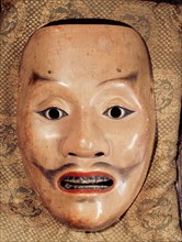 Noh mask representing a samurai