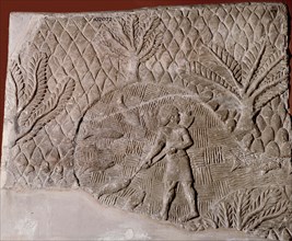 Stone relief from the palace of Sennacherib