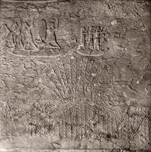 Stone relief from the corridor of the palace of Sennacherib