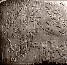 Stone relief from the palace of Ashurbanipal