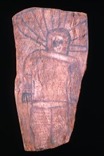 Bark painting depicting a Wandjina