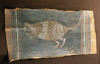 Aboriginal bark painting depicting a kangaroo