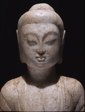 Marble fragment of a statue of Buddha