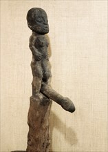 Wooden figure of the Fon vodu Legba, with movable penis
