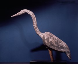 Ceramic figure of a white heron