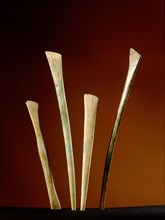 Bone spatulas used by the Celtic bronze worker to shape the beeswax models of pieces to be cast in bronze