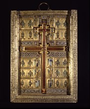 The inner compartment of the reliquary of the True Cross, one of the richest & most elaborate ensembles of Byzantine enamels to have survived the sack of Constantinople in 1204