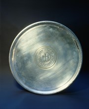 A flat silver plate with niello decoration from the First Cyprus Treasure