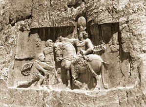 Relief depicting the triumph of the Sassanian emperor Shapur I over the Roman emperors Valerian and Philip the Arab