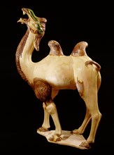 Tomb figure of a snarling camel