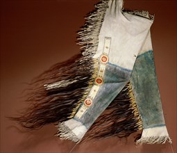 Elaborate hair fringed war shirts and leggings were reserved for displays and rarely used in combat