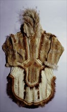 Parka made from squirrel skin, caribou hide and wolf fur