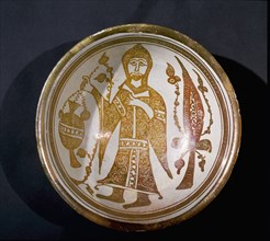 Vessel with depiction of a priest holding an incense burner
