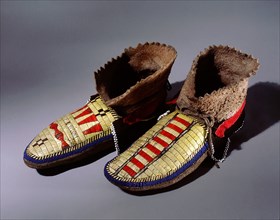 Quillwork moccasins