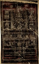 The layout of the Temple of Confucius: a rubbing taken from a stele in the Forest of Steles, Xian