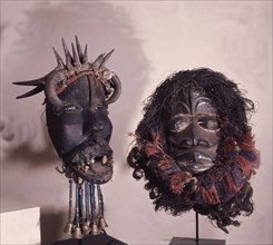 Two masks of the Dan or neighbouring peoples