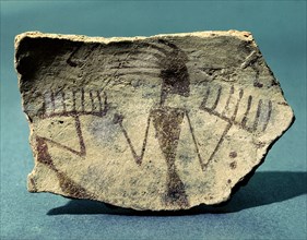 Fragment of a bowl decorated with a ceremonial dance