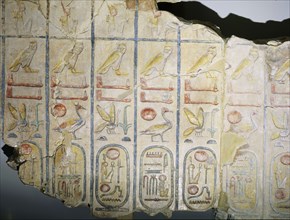 Part of the list of kings of Egypt from the temple of Ramesses II at Abydos, the cult centre of Osiris