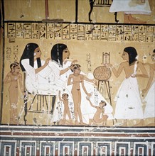 Painting from the tomb of Inherkha
