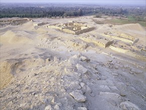 View of the mastaba of Ptahshepses form the top of Niuserres pyramid