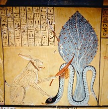 A detail of a painting in the tomb of Inherkha
