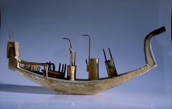 A model of a rowing boat