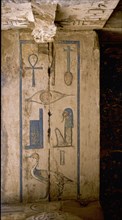 Hieroglyphic relief from Ramessess III mortuary temple