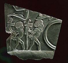 A fragment of the so called Battlefield Palette (obverse)