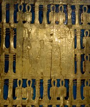 Details from Tutankhamuns shrine in the form of the sactuary of the feast of Sed