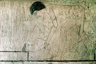 A master sketch for the unfinished decoration of the tomb of Neferherenptah