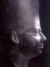 An uninscribed head found near the sun temple of King Userkaf at Abusir and thought to represent this king