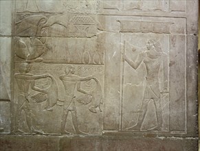 A scene in relief in the tomb of Mereruka, Saqqara