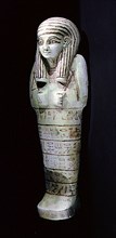 A faience shabti from the tomb of Prince Shoshenq, high priest of Ptah at Memphis