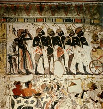 Tomb painting from the tomb of Amenhotep Huyi