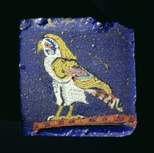 Glass fragment with a Horus Falcon
