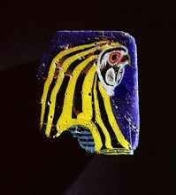 Glass fragment with a Horus Falcon head