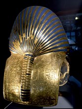 The back of the mask of Tutankhamun