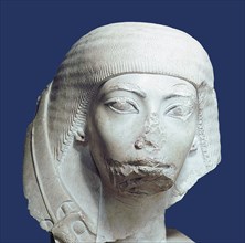 The head of a life size statue of Nakht Min