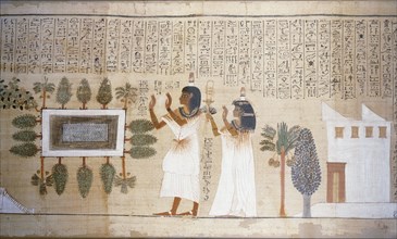 A vignette from the Book of the Dead of Nakhte, an important scribe